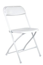 White Plastic Folding Chair